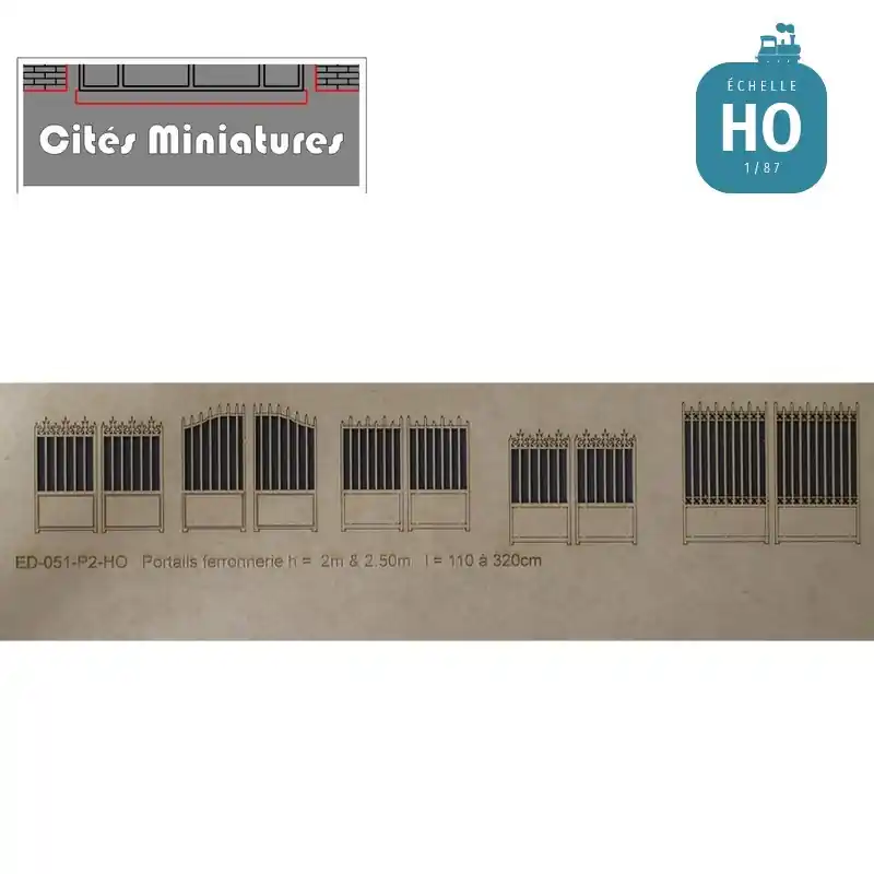 Assortiment de 5 portails en fer forgé Cités miniatures ED-051-P2-HO - Jetzt sichern