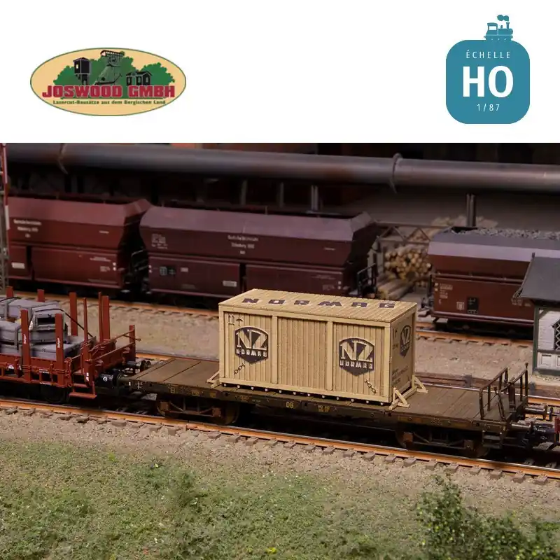 Sale - Caisse en bois avec cadre "Normag" HO Joswood 40429