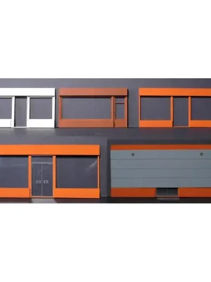 Façade boutique moderne HO court central | Aktion