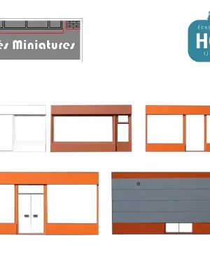 Façade boutique moderne HO court latéral ED-035-HO-CL - Abverkauf