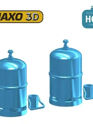 Bouteilles de gaz style Butagaz avec bouchon rapporté amovible 10 pcs HO Haxo 3D 349011 | Aktion
