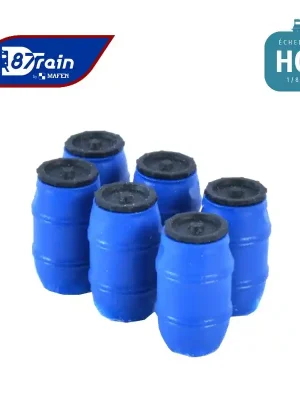 Fûts en plastique de 220L bleus (6 pcs) HO 87Train 22265 | Nur wenige verfügbar