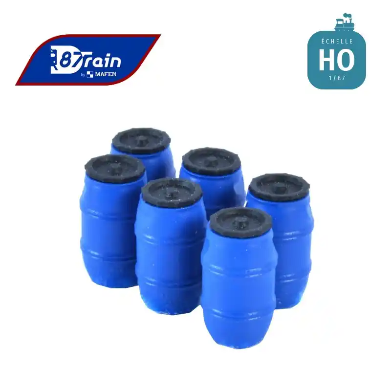 Fûts en plastique de 220L bleus (6 pcs) HO 87Train 22265 | Nur wenige verfügbar