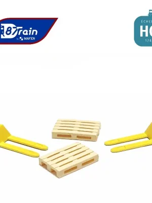 Markenqualität - Transpalettes jaunes avec palettes (4 pcs) HO 87Train 221025