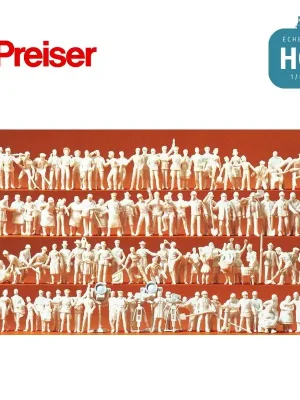Hochwertig | Travailleurs divers à peindre Preiser HO 16326