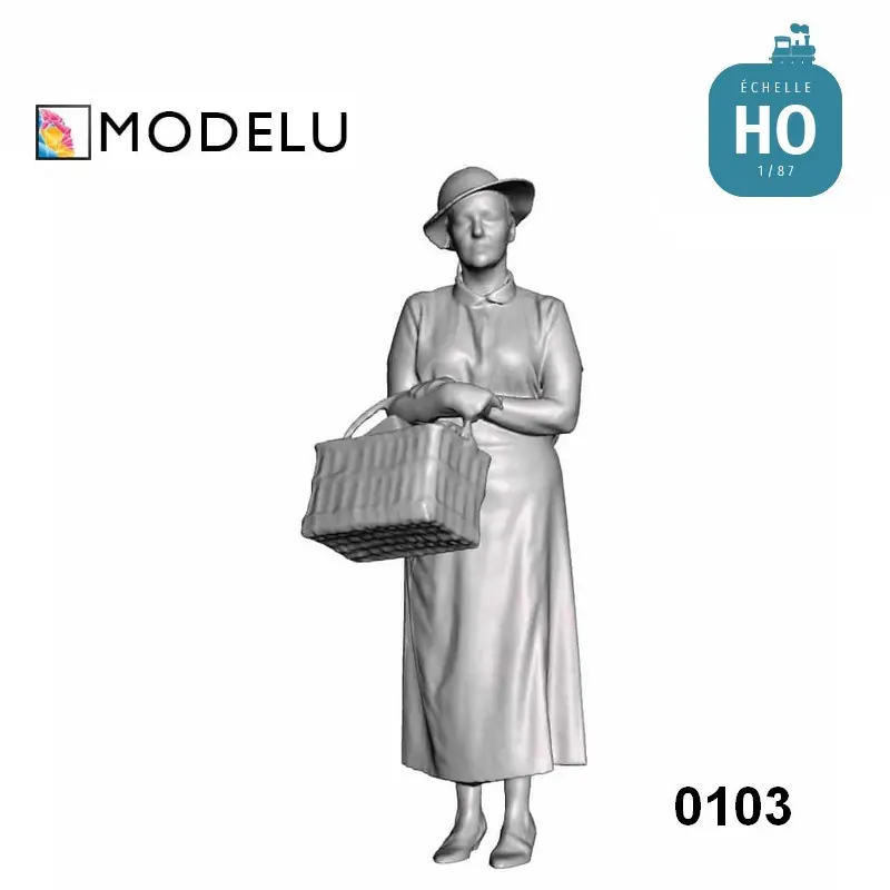 Nur solange der Vorrat reicht | Femme faisant du shopping 3 HO Modelu 0103-087