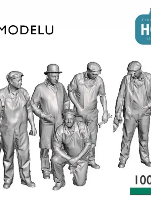 Günstig | Set de 5 figurines personnel Halle marchandises HO Modelu 1006-087