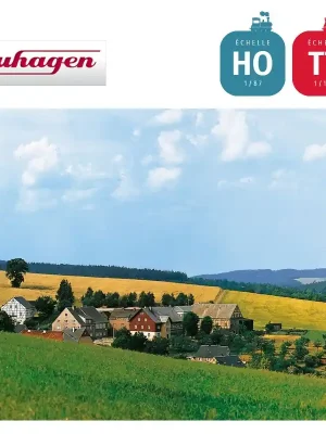 Fond de décor Wolkenstein, paysage vallonné 330 cm (5 feuilles 66x47 cm) HO/TT Auhagen 42508 - Bestseller