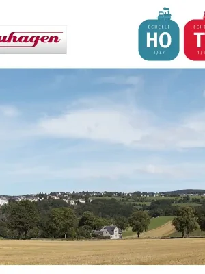 Reduziert | Fond de décor paysage rural vallonné 1 HO/TT Auhagen 42513