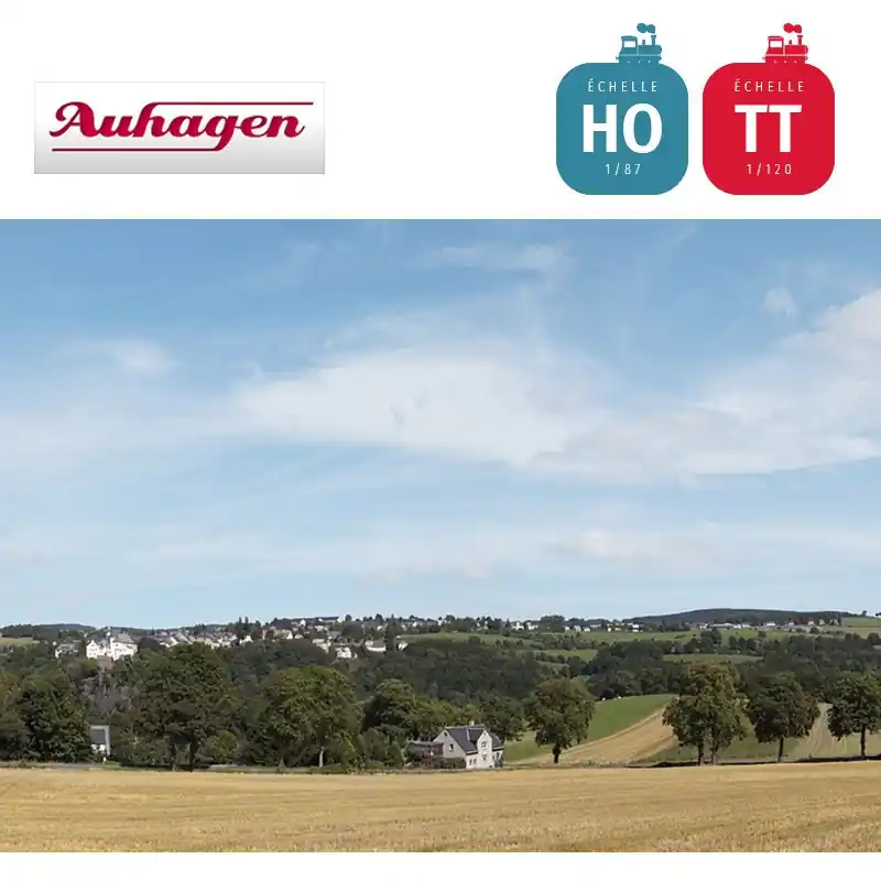 Reduziert | Fond de décor paysage rural vallonné 1 HO/TT Auhagen 42513