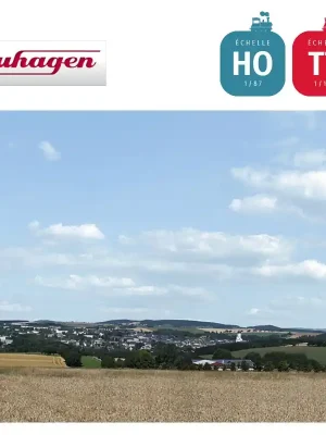 Fond de décor paysage rural vallonné 2 HO/TT Auhagen 42514 - Top bewertet
