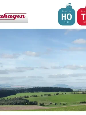 Endet bald | Fond de décor paysage rural vallonné 3 HO/TT Auhagen 42515