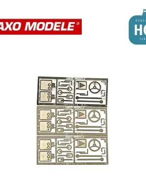 Accessoires Poids Lourds Anciens 3 plaques HO Haxo Modèle HM47002 - Premium