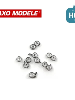 Zeitlich begrenzt | Jantes voitures utilitaires ø 4 mm 12 pcs HO Haxo Modèle HM47040