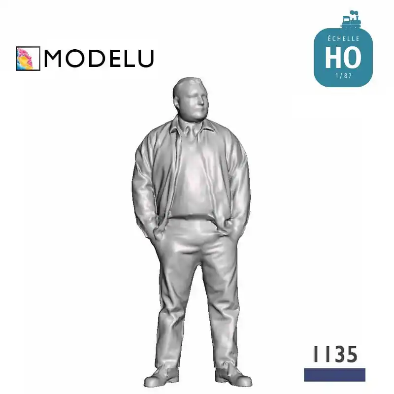 Conducteur de loco avec veste au repos HO Modelu 1135-087 - Kundenliebling
