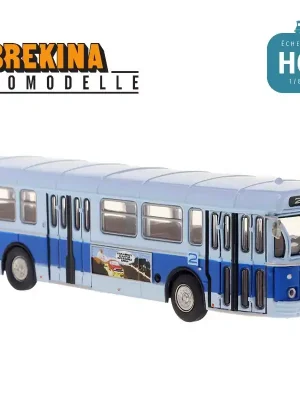 Nur solange der Vorrat reicht | Autobus SAVIEM SC10 Le Havre CPTO ligne 2 bleu HO Brekina 4381