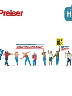Manifestants HO Preiser 10787 - Sonderpreis