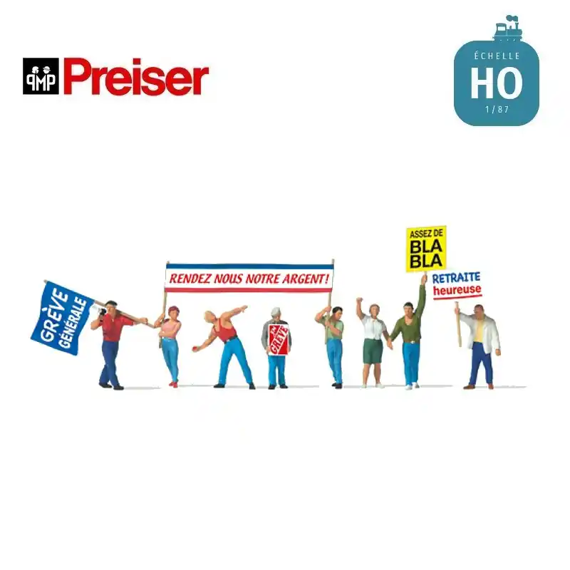 Manifestants HO Preiser 10787 - Sonderpreis