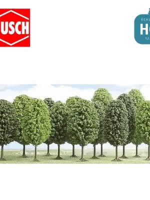 Assortiment de 12 arbres feuillus HO Busch 6486 | Nur für kurze Zeit
