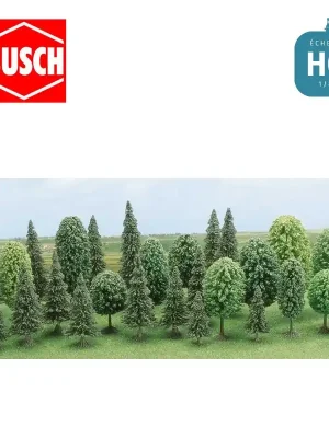 Assortiment de 30 arbres forestiers HO Busch 6489 - Premium-Qualität