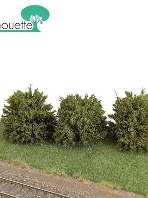 Zeitlich begrenzt - Buissons moyens hauteur 4-5cm vert printemps 3pcs Silhouette 350-51