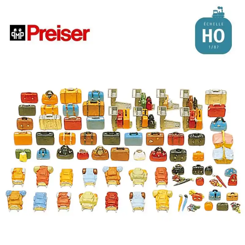 Bagages à peindre HO Preiser 17005 | Sonderpreis