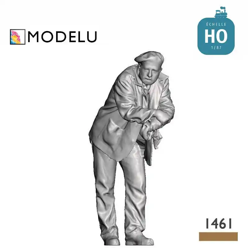 Chauffeur locomotive penché côté de la cabine HO Modelu 1461-087 - Extra-Rabatt
