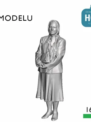 Femme portant un foulard HO Modelu 1602-087 - Kundenliebling