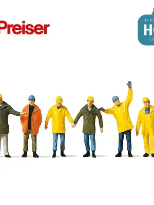 Ouvriers avec vêtement de protection HO Preiser 10423 - Expressversand