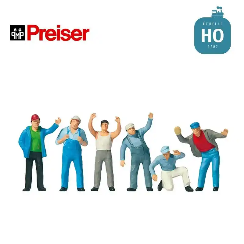 Bewährte Qualität - Conducteurs de camions HO Preiser 10036