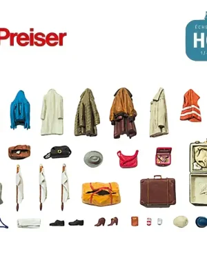 Hammerpreis - Vestes chaussures sacs HO à peindre Preiser 17008