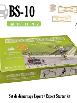 Direkt kaufen - Expert Starter Set Magnorail Neue Kette Generation 3 + 8 Fahrzeugschleifer für Auto H0, TT, N, Z BS-10