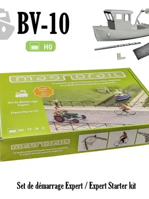 Neuzugang | Expert Starter Set Magnorail Neue Kette Generation 3 + 1 Fischerboot 3D-Druck HO BV-10