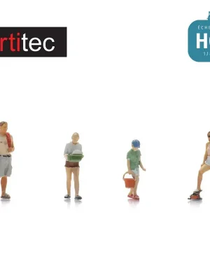 Begrenzte Stückzahl - Scène de vie au camping la vaisselle 4 pcs HO Artitec 5870096