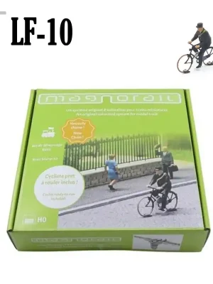 Nur für kurze Zeit | Basic Starter Set Magnorail Neue Kette Generation 3 + 1 Radfahrer H0 Fertig Montiert LF-10
