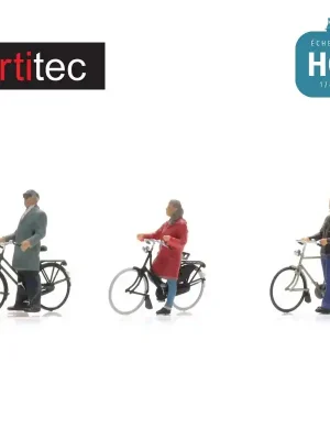 Zertifiziert | Cyclistes en attente 3pcs HO Artitec 5870018