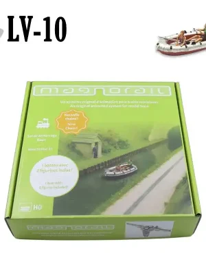 Bestellbar | Basic Starter Set Magnorail neue Kette + 1 Boot und 2 Figuren H0 LV-10