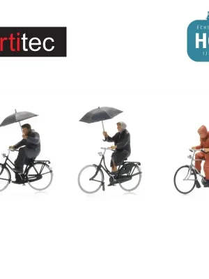 Aktion - Cyclistes sous la pluie HO Artitec 5870016