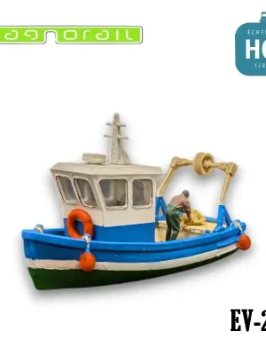 Neu hinzugefügt - Fischerboot 3D-gedrucktes als Bausatz HO für das Magnorail System EV-2