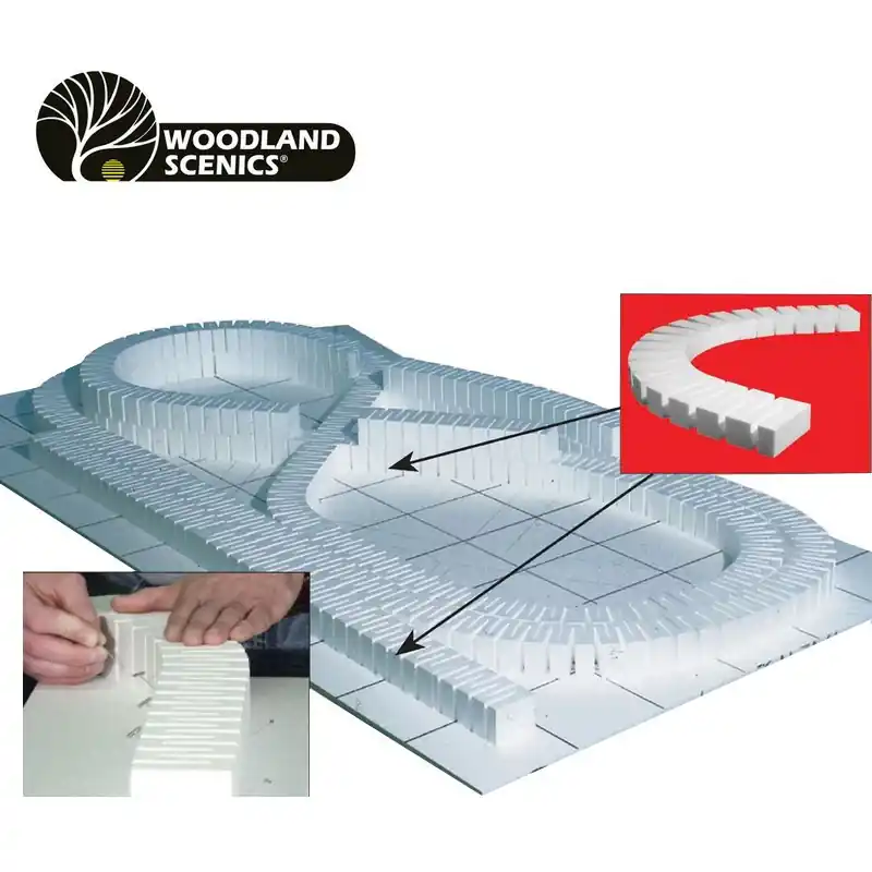 Bestseller - Piste surélevée Risers 1,27 cm voie unique 4 pcs Woodland Scenics WST1406
