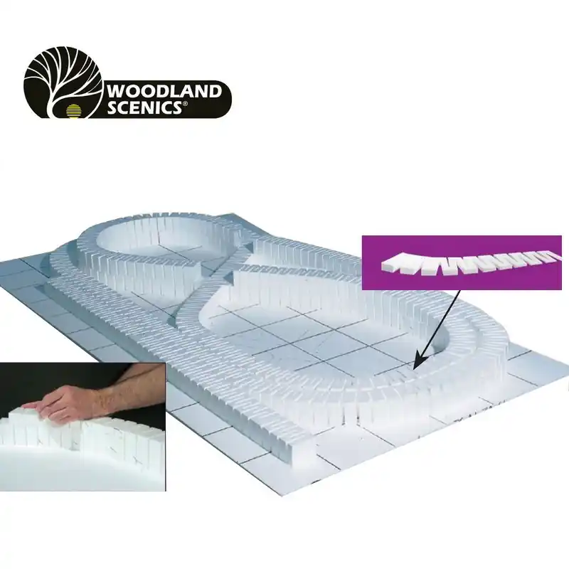 Elément de départ rampe flexible 3% 6 pcs Woodland Scenics WST1415 - Preisvorteil