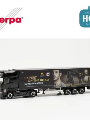 Tracteur Mercedes-Benz Actros GigaSpace semi-remorque à rideau "Wielton / TIP" HO Herpa 316927 | Nur diese Woche