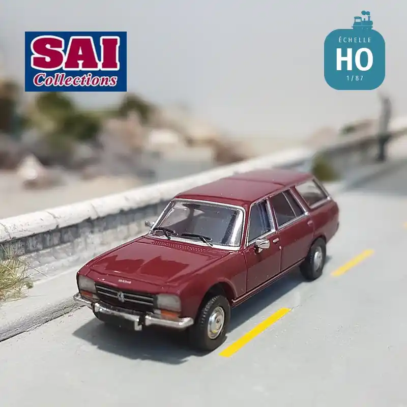 Peugeot 504 break rouge foncé (PCX870350) HO SAI 2344 - Auf Lager