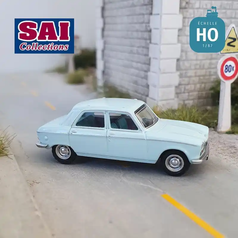 Top-Qualität | Peugeot 204 1968 bleu pastel HO SAI 6251
