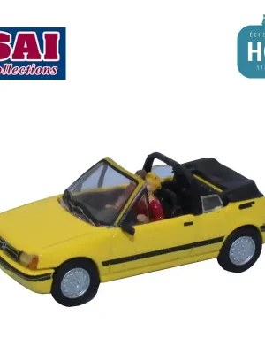 Deal - Peugeot 205 Cabriolet avec conductrice et une passagère Jaune genêt HO SAI 1637