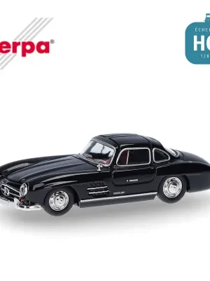 Voiture Mercedes-Benz 300 SL Gull Wing noire HO Herpa 421089 | Expresslieferung