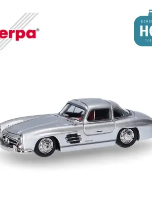 Voiture Mercedes-Benz 300 SL Gull Wing argent métallisé HO Herpa 430975 | Rabatt