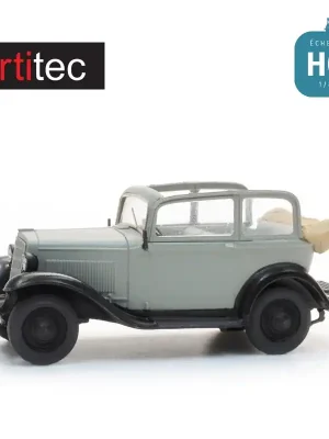 Voiture Opel P4 capot baissé gris HO Artitec 387.647 - Auf Lager