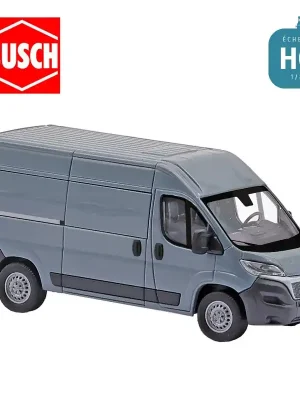 Camionnette Fiat Ducato gris nouveau modèle HO Busch 54602 - Neuzugang