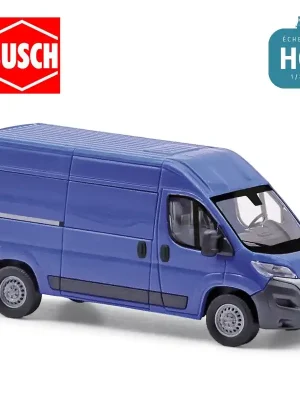 Versand noch heute - Camionnette Fiat Ducato bleu nouveau modèle HO Busch 54603